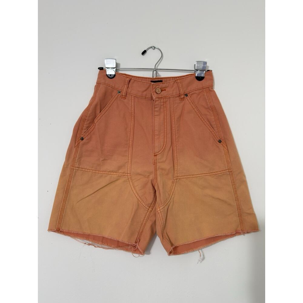 BDG Urban Outfitters Shorts Women's Small Orange Relaxed Cut-Off Cotton Festival